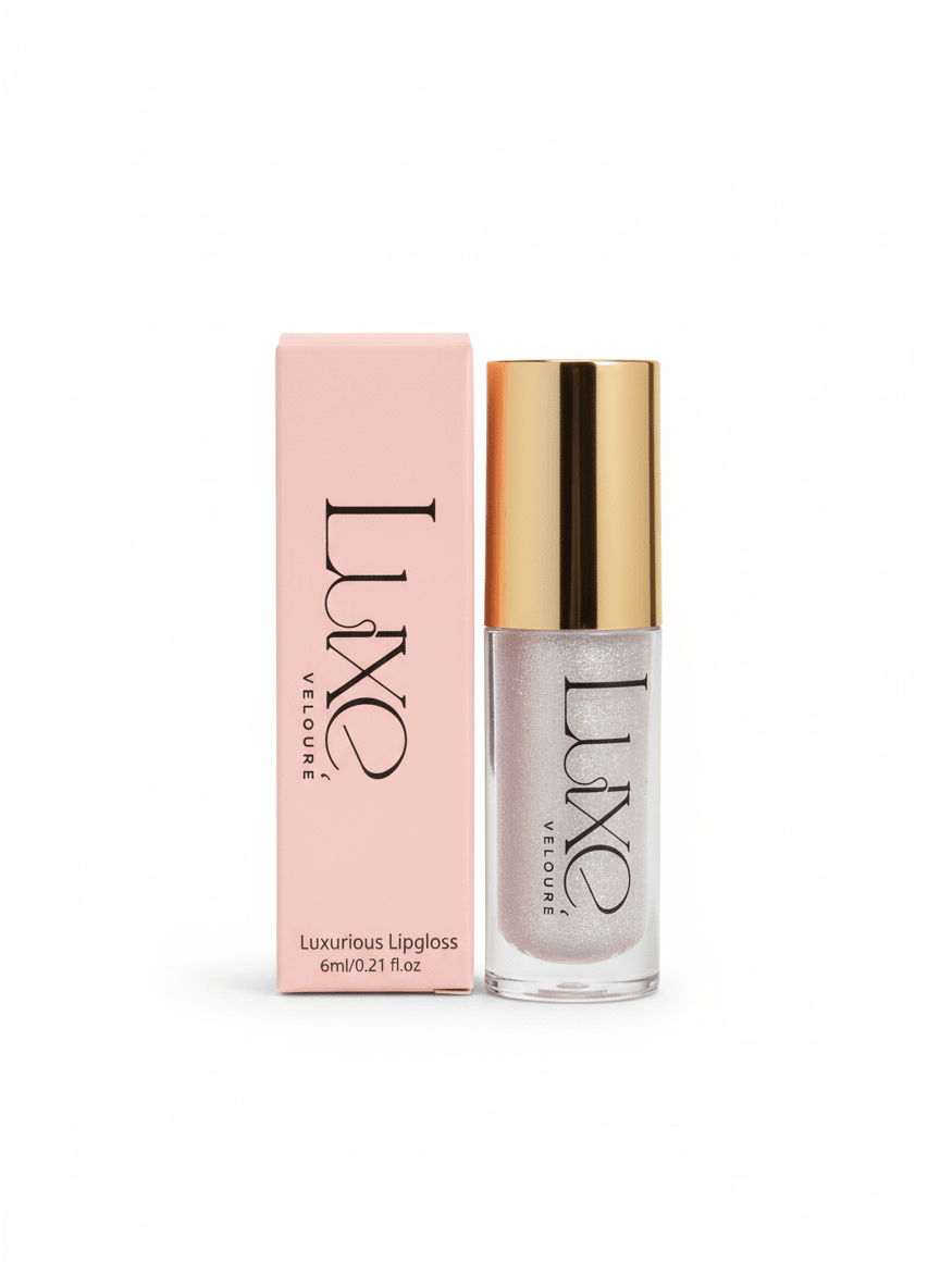 Luxe Velouré Gilded Glass Lip Gloss – gold shimmer moisturizing gloss