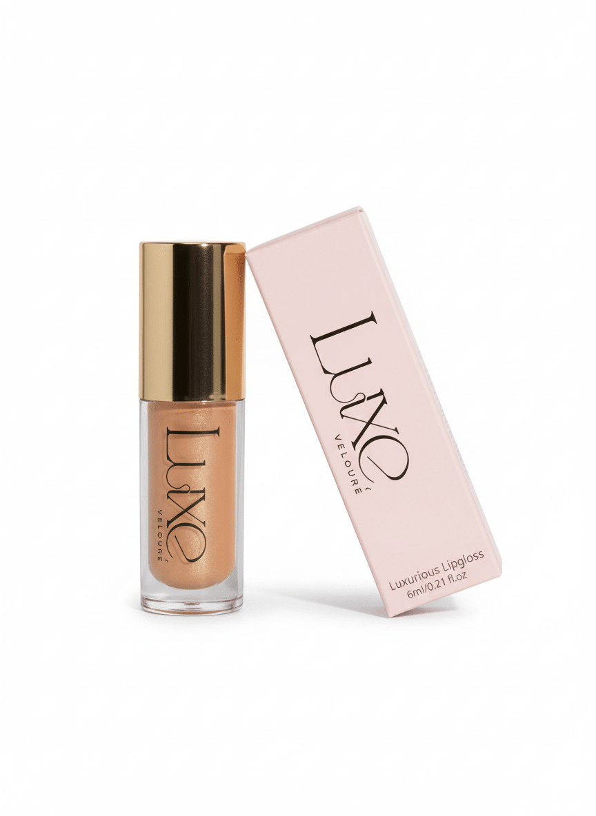 Luxe Velouré Peach Veil Lip Gloss – peach shade luxury lip gloss
